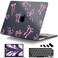 DONGKE for MacBook Air 13 Inch Case M5 2026 M4 2025 M3 M2 20242022 A3449 A3240 A3113 A2681 Plastic Hard Shell Keyboard Cover Screen Film for MacBook Air 136 Inch Case Bows Stars