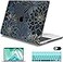 Mektron for MacBook Pro 13inch Case 2022 2021 2020 Release A2338 M2 M1 A2289 A2251 Printed Plastic Hard Shell Cover for New MacBook Pro 133inch Touch Bar Fits Touch ID Dahlia Flower C035