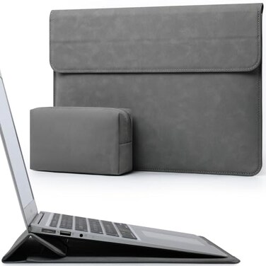 HYZUO 1516 Inch Laptop Case Bag Sleeve with Stand Feature for MacBook Pro 16 M5M4M3M2M1 ProMax 20262019 XPS 15 MacBook Pro 15 20152012 Samsung Galaxy Book Flex 15 Dark Gray
