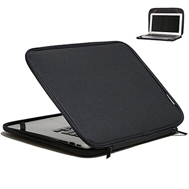 Inntzone Laptop Sleeve 156 Inch Foldable Slim Case Lightweight Bag Notebook Computer Carrying Flip Cover Black