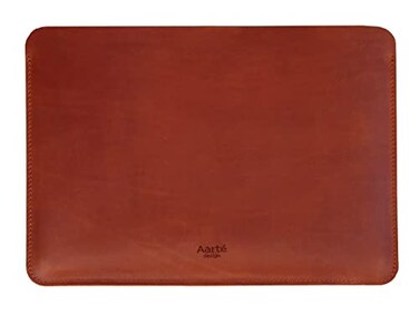 Aartedesign Genuine Vintage Leather Sleeve case 13inch MacBook Air M1 M2 M3 M4 20182026 MacBook Pro 20162026 Horizontal Cognaq