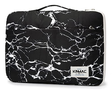 Kinmac 360 Heavy Duty Protective Laptop Computer Sleeve case Bag Cover with Handle for MacBook Pro 14 inch14 inch144 inch HP Lenovo Dell ASUS Acer Laptop Black Marble
