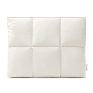 Comfyable Puffy Laptop Sleeve 15 16 Inch Quilted Puffer Laptop Carrying Case for Women Pillow Pouch Compatible for MacBook Air M5 MacBook Pro M5 ProMax 2026 Rice