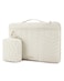 BAGSMART Laptop Case with Handle Puffy Padded Laptop Bag Sleeve for Women Portable MacBook AirPro Computer Case 1516 inch Beige