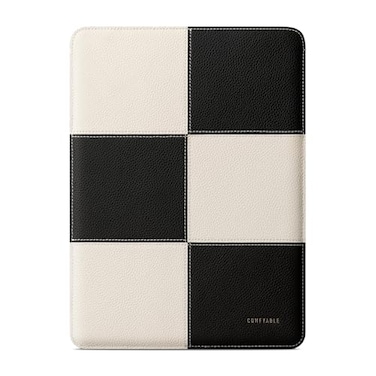 Comfyable Laptop Sleeve 13 Inch Precisely Compatible with MacBook Air M5 M4 2026 MacBook Pro M2 M1 2022 Genuine Leather Protective Case Cover Black Cream