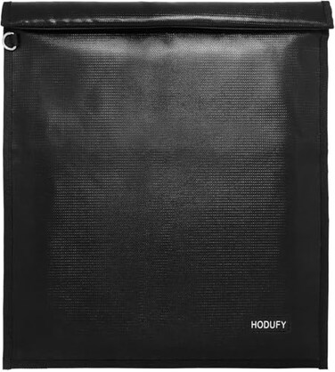 Hodufy Faraday Bag for Laptops 20 x 15 inches Faraday Cage Faraday Bags for Phones Key Fobs Fireproof Water Resistant Bag AntiTheft Pouch AntiHacking Case BlockerBlack