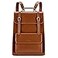 ECOSUSI Laptop Backpack for Women PU Leather Backpack Vintage for Laptop 156 inches Computer Bag College Bookbag Brown