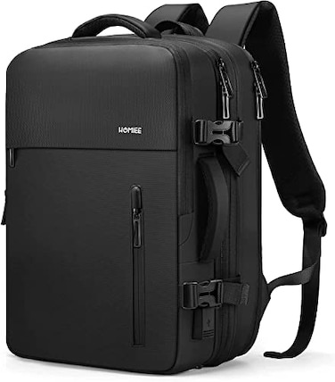 HOMIEE 40L Expandable Carry on Backpack Fit 156 Inch Laptop with USB Charging Port for Business Weekender TSA Approved Personal Item Travel Backpack Waterproof Luggage Suitcase