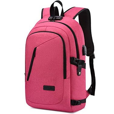 WENIG Business Laptop Backpack AntiTheft Backpack with USB Charging Port and Lock Computer Backpacks for Women Men Fit 156 Inch Laptops Casual Hiking Travel Daypack