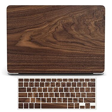 Bandless Case Compatible with MacBook Pro 13 Inch 2015 2014 2013 2012 Model A1502 A1425 Plastic Hard Shell Protective Case with Keyboard Cover for Mac Pro Retina 13 Old Version Wood Grain