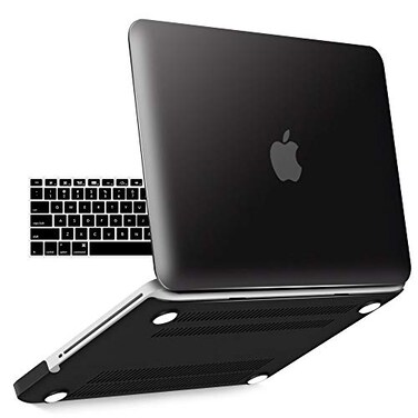 IBENZER Compatible with MacBook Pro 13 Inch case A1278 Release 20122008 Plastic Hard Shell Case with Keyboard Cover for Apple Old Version Mac Pro 13 with CDROM Black P13BK 1