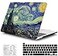 QCzyc Compatible with MacBook Pro 13 Inch Case M2M1 2025 20222017 A2338 A2289 A2251 A2159 A1989 A1706 A1708 Plastic Hard Shell CaseKeyboard SkinMac OS Keyboard Sticker Van Gogh Starry Sky