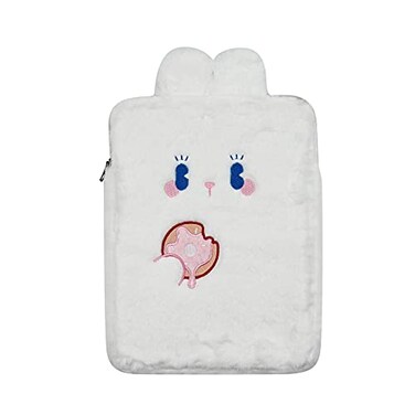 RARITYUS 911 Inch Plush Cute Rabbit Laptop Sleeve Bag iPad Protective Case Tablet Cover Notebook Storage Bag for Women Girls