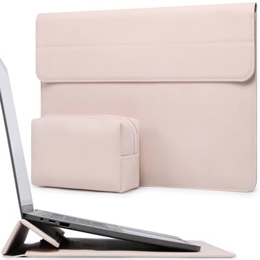 HYZUO 13 Inch Laptop Case Sleeve with Stand for 20262018 MacBook Air 13 M5 M4 M3 M2 M1 2026 13 MacBook Neo 20262016 MacBook Pro 13 M2 M1 iPad ProAir 13 Surface Pro 123 XPS 13 Apricot