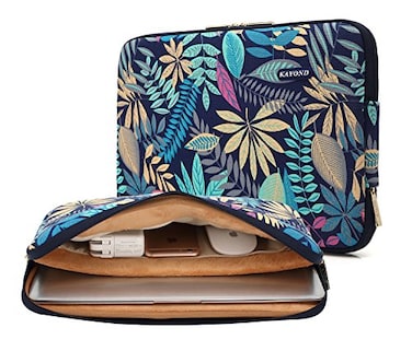 KAYOND Canvas WaterResistant for 14141 Inch Laptop Sleeve Case Bag 14141 Inches Forest Series Bule