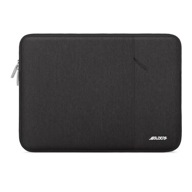 MOSISO Laptop Case 13 inch Laptop Sleeve Compatible with MacBook NeoAirPro 13 inch with A18M5M4M3M2M1 Chip 20262016 Polyester Vertical Computer Sleeve Bag with Pocket Black