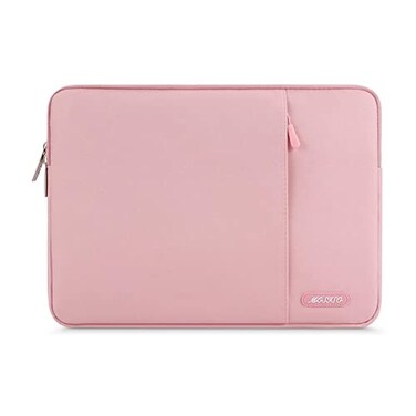 MOSISO Laptop Case 133 inch 13133 inch Laptop Sleeve Compatible with MacBook AirPro 13Pro 14 M5 M4 M3 M2 M1 HP Dell ASUS LenovoPolyester Vertical Computer Sleeve Bag with Pocket Pink