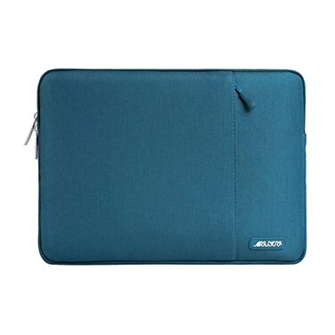 MOSISO Laptop Case 15 inch 15 inch Laptop Sleeve Compatible with MacBook Air M5 A3448 M4 A3241 M3 A3114 M2 A2941 20262023 Dell XPS Polyester Vertical Computer Sleeve Bag with Pocket Deep Teal