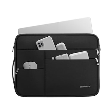 Omnpak 13inch Laptop Sleeve Case for MacBook Neo A18 ProMacBook Air M5 WaterResistant Protective Case with Side Handle and Pockets Carrying Case for 1314 MacBook AirPro M5M4M3M2M1
