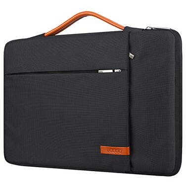 Lacdo 360 Protective Laptop Sleeve Case for 15 inch New MacBook Air M5A3448 2026 M4 A3241 2025 M3 A3114 M2 A2941 20242023 15 inch MacBook Pro A1990 A1707 Computer Bag WaterResistant Black