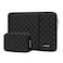 MOSISO Laptop Case 133 inch 13133 inch Laptop Sleeve Compatible with MacBook AirPro 13 Pro 14 HP Dell Acer ASUS LenovoSquare Quilted Vertical Computer Bag with PocketSmall Case Black