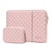 MOSISO Laptop Case 15 inch 15 inch Laptop Sleeve Compatible with MacBook Air M4 M3 M2 2025 2024 2023 Dell XPS Plus Square Quilted Vertical Computer Bag with PocketSmall Case Chalk Pink