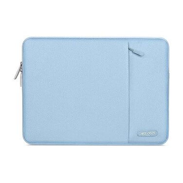 MOSISO Laptop Case 15 inch 15 inch Laptop Sleeve Compatible with MacBook Air M5 A3448 M4 A3241 M3 A3114 M2 A2941 20262023 Dell XPS Polyester Vertical Computer Sleeve Bag with Pocket Air Blue