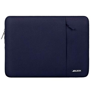 MOSISO Laptop Case 14 inch 14 inch Laptop Sleeve Compatible with HP Lenovo Dell ASUS Acer HP Stream Dell Latitude Lenovo IdeaPad Polyester Vertical Computer Sleeve Bag with Pocket Navy Blue