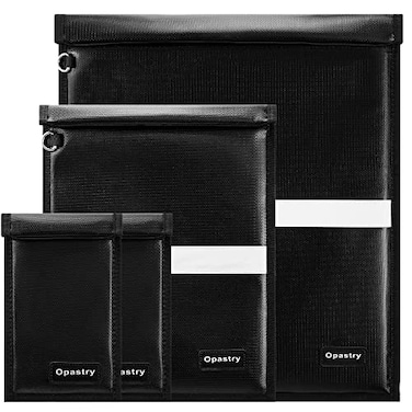 Opastry Faraday Bags for Laptops Tablets Phones 4 Pack Faraday Cage Upgraded Key Fob Protector with Reflective Strip AntiTracking Faraday Bag Faraday Pouch