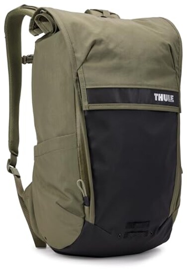 Thule Paramount Bike Commuter Backpack 20L Capacity Adjustable fit 16 Padded Laptop Sleeve and 11 Tablet Pocket Rolltop Closure Side Phone Pocket Taillight Loop