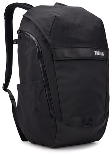 Thule Paramount Bike Commuter Backpack 28L Capacity Adjustable fit 16 Padded Laptop Sleeve and 11 Tablet Pocket Helmet Attachment Accessible Side Phone Pocket Taillight Loop
