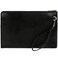 Time Resistance Leather Clutch for Men Organizer Wrist Bag Briefcase Handmade in Italy Black
