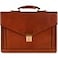 Time Resistance Leather Briefcase for Men Business Laptop Bag Italian Handmade Leather Bag Attache Gift Box Included Cognac Brown