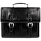 Time Resistance Leather Briefcase for Men Handcrafted in Italy Full Grain Messenger Bag Laptop Bag Black