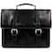 Time Resistance Leather Briefcase for Men Handcrafted in Italy Full Grain Messenger Bag Laptop Bag Black