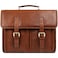 Time Resistance Leather Briefcase for Men Handcrafted in Italy Full Grain Messenger Bag Laptop Bag Cognac Brown