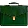 Time Resistance Leather Briefcase for Men Business Laptop Bag Italian Handmade Leather Bag Attache Gift Box Included Green