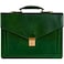 Time Resistance Leather Briefcase for Men Business Laptop Bag Italian Handmade Leather Bag Attache Gift Box Included Green