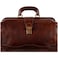 Time Resistance Leather Doctor Briefcase Italian Handmade Medical Bag Vintage Style Briefcase for Men and Women Top Handle Gladstone Bag Brown