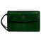 Time Resistance Leather Clutch for Men Organizer Wrist Bag Briefcase Handmade in Italy Green Gift Box Included