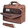 Seyfocnia Mens 173 Inches Laptop Bag Brown Faux Leather Briefcase
