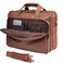 Seyfocnia Mens 173 Inches Laptop Bag Brown Faux Leather Briefcase