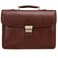 Banuce Premium Italian Full Grain Leather Briefcase for Men with Lock Fits 14 Inch Laptop for Business Travel Office Work with Shoulder Strap Brown