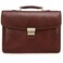 Banuce Premium Italian Full Grain Leather Briefcase for Men with Lock Fits 14 Inch Laptop for Business Travel Office Work with Shoulder Strap Brown