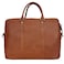 Banuce Premium Italian Full Grain Leather Briefcase for Men Fits 14 Inch Laptop for Business Travel Office Work with Detachable and Adjustable Shoulder Strap Brown