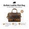 Kodiak Leather Buffalo Leather Pilot Bag Antique Brown