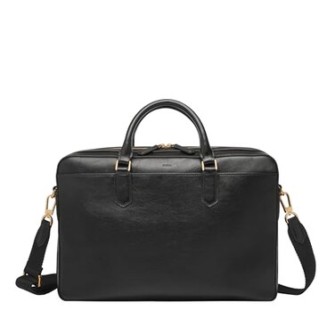 Fossil Mens Asher Leather Brief Bag Black Model MBG9614001