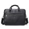 Hebetag Leather Business Briefcase Messenger Bag Handbag for Men Travel Work Office 14 Inch Computer Crossbody Shoulder Pack Pouch Black