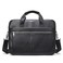 Hebetag Leather Business Briefcase Messenger Bag Handbag for Men Travel Work Office 14 Inch Computer Crossbody Shoulder Pack Pouch Black