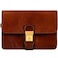 Time Resistance Leather Clutch Organizer Bag for Men Wrist Bag Briefcase Handmade in Italy Cognac Brown Handbag for Men Gift Box Included